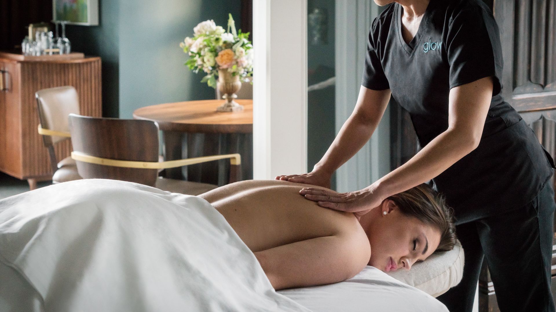 In-room spa service at Perry Lane Hotel